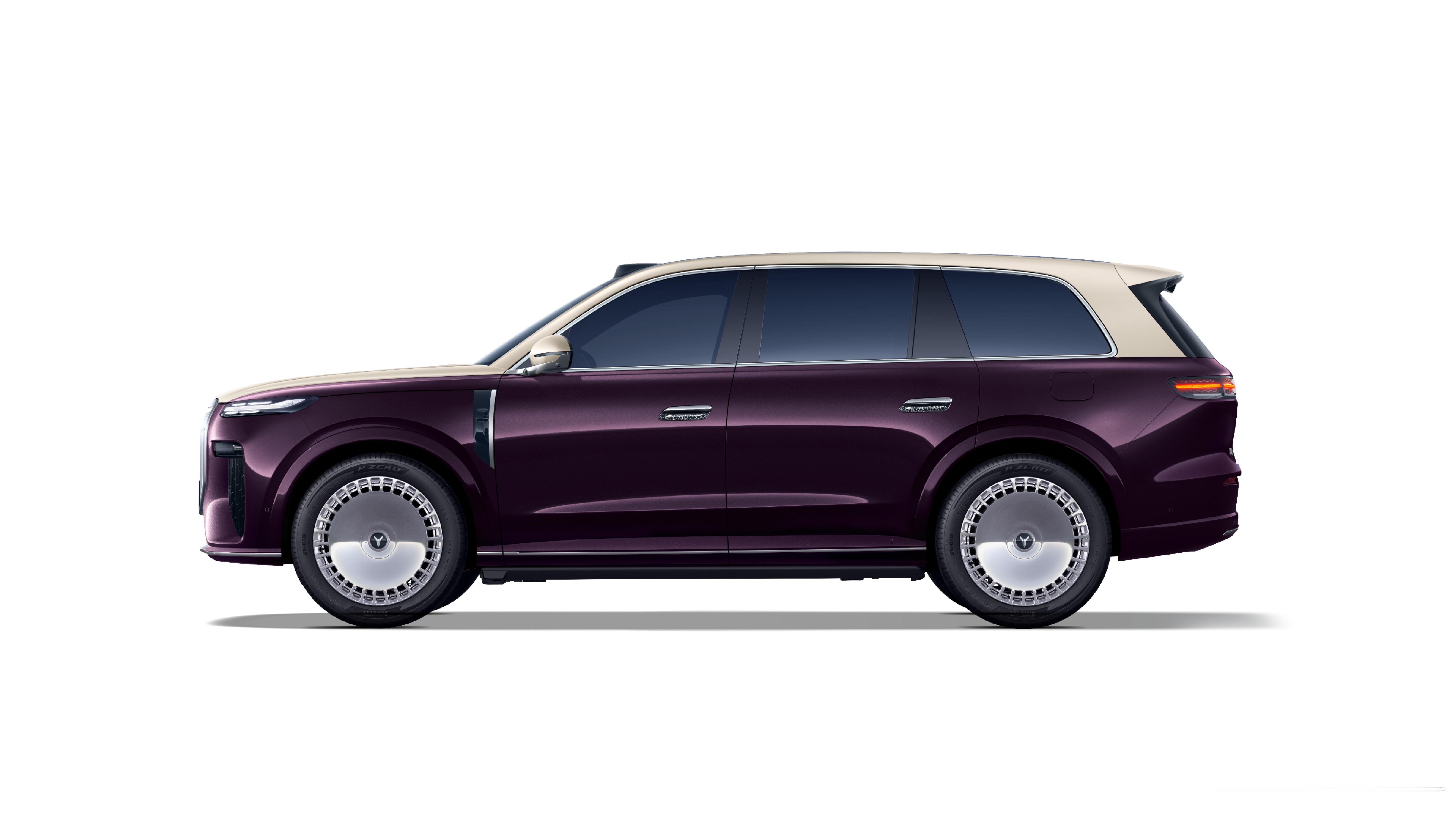 岚图泰山8款外观配色鎏金紫 图1玄墨金 图2赤霞紫 图3远山蓝 图4香槟金 图5