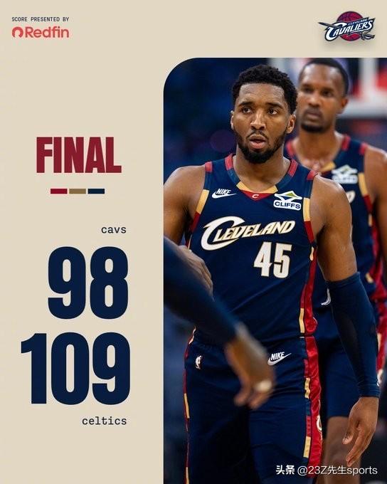 全场比赛结束，🆚 骑士98:109凯尔特人遗憾告负



🗡️【莫布利】24