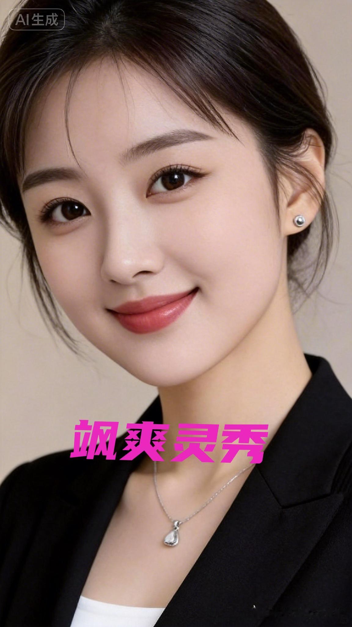 这位美女微笑得很迷人。
好多男士追她，不够格。
大家评她优点在那里。