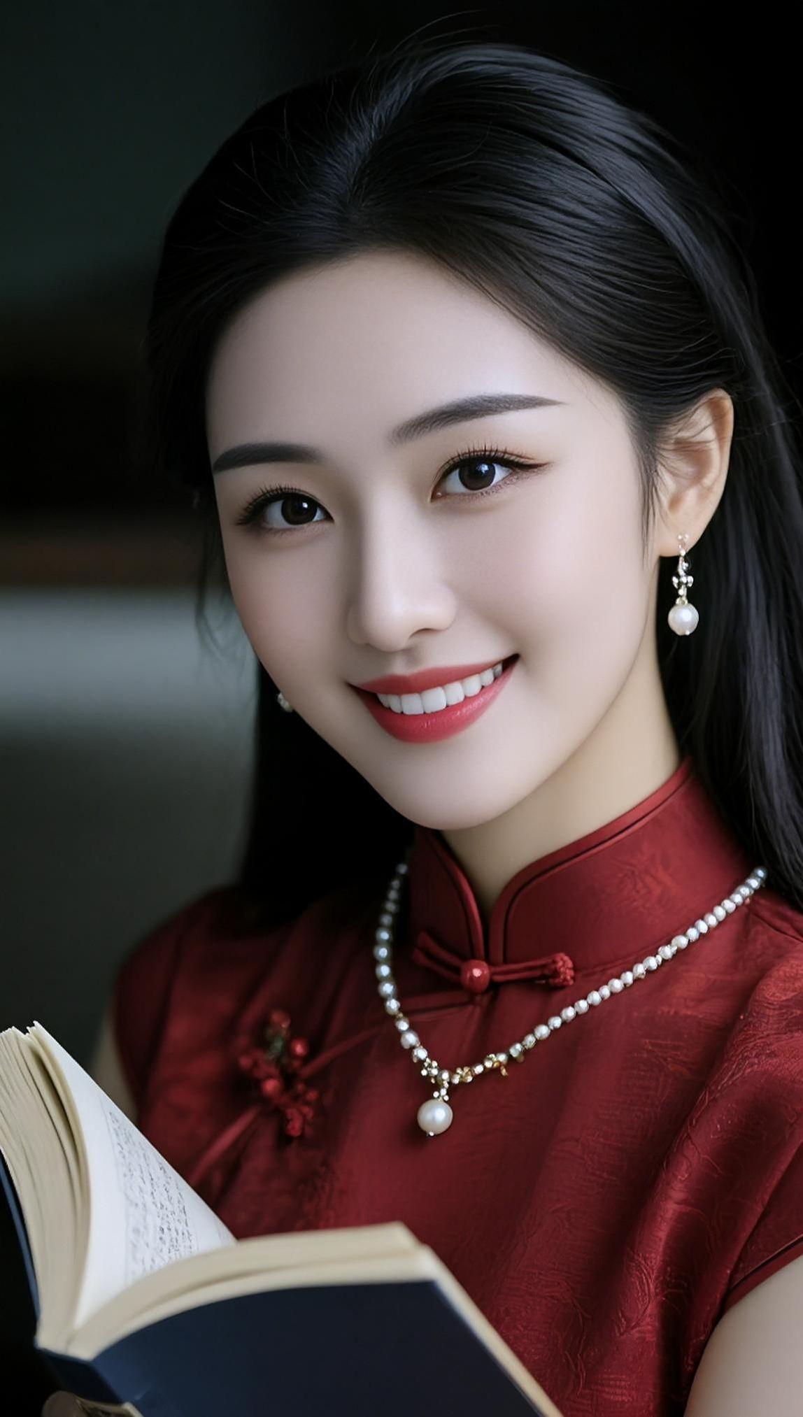 AI旗袍书香照 抖音ai创作