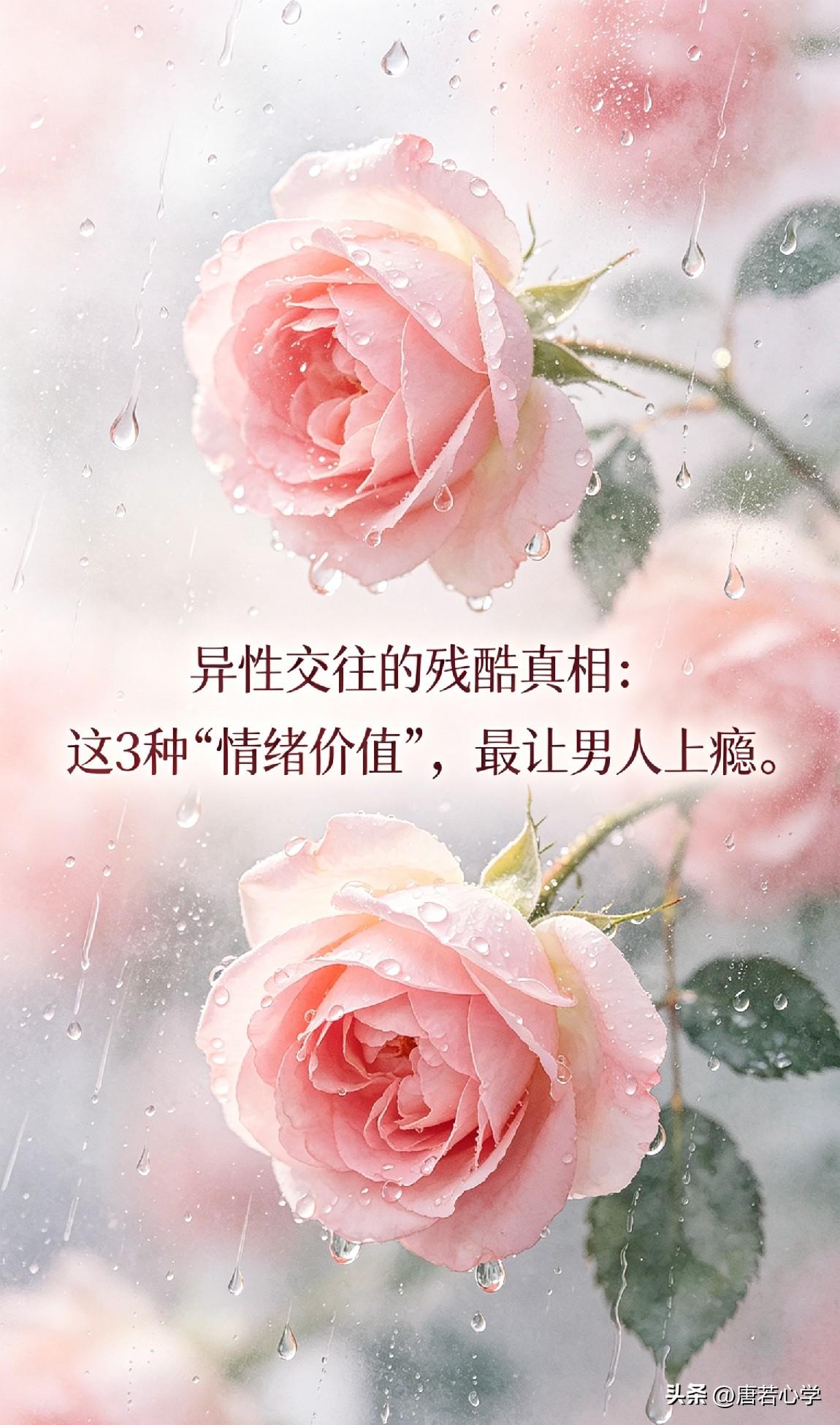 异性交往的残酷真相：这3种“情绪价值”，最让男人上瘾。

心理学家戈特曼说：“女