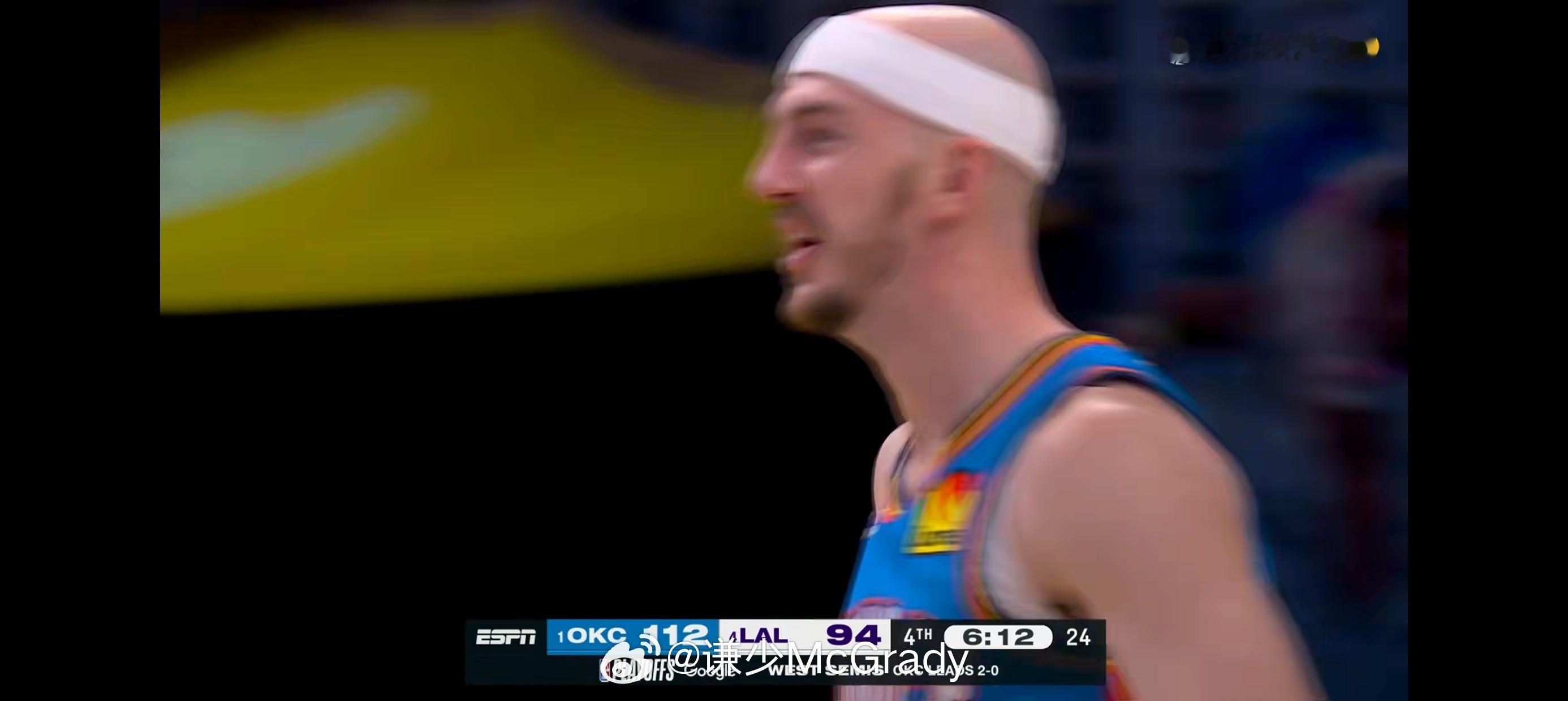 谦说nba雷霆3比0湖人雷霆有自己的米球王 今天的湖人又是习惯性下半场突然就跟雷