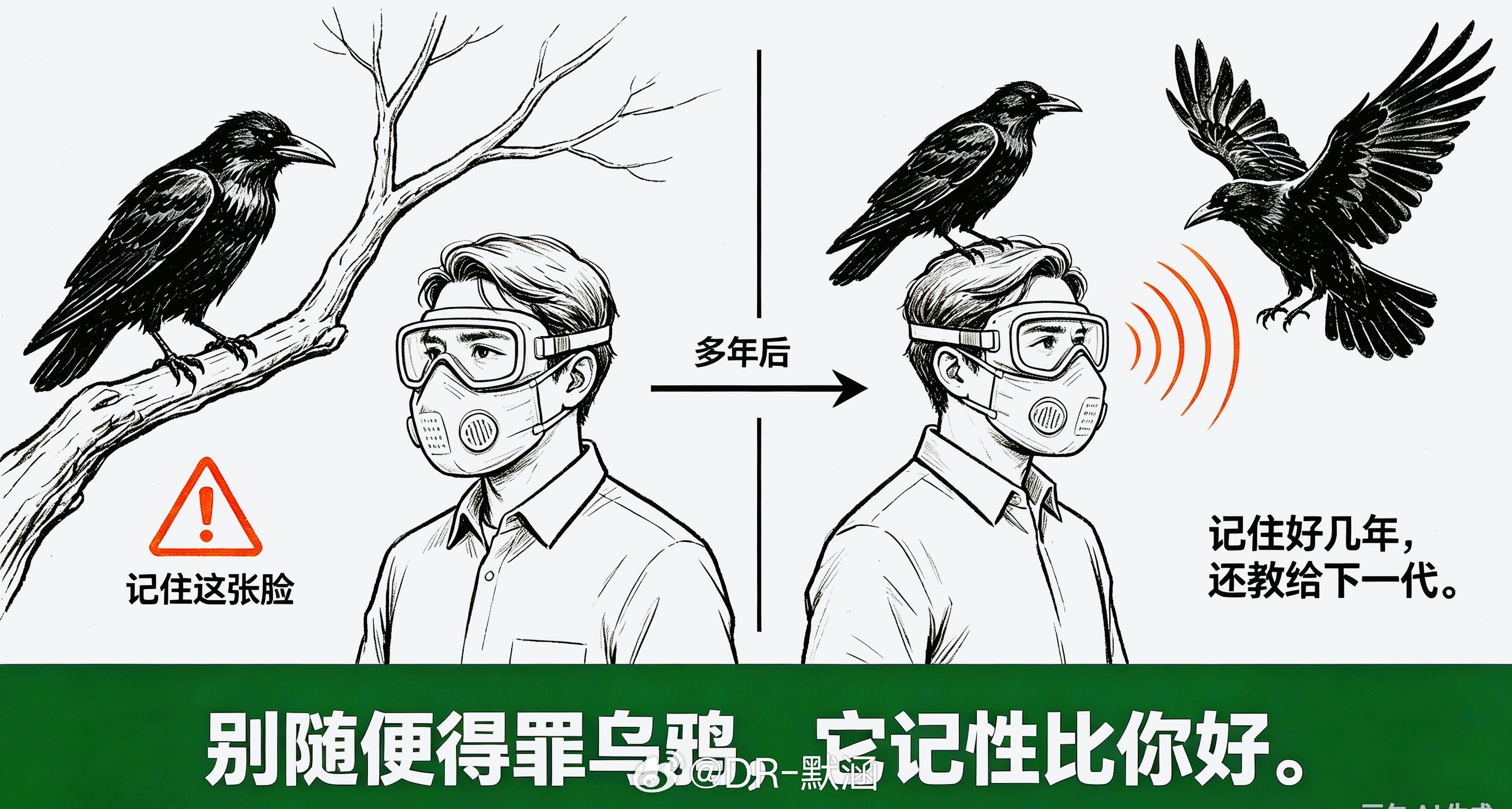 我们常觉得“记仇”是人类或哺乳动物的事，鸟类的记忆很短。但华盛顿大学的研究做了个
