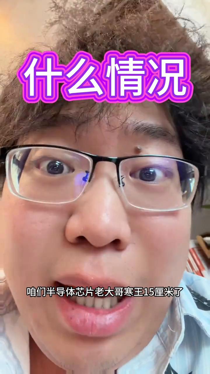 什么情况？半导体芯片老大哥喊我十五厘米了，整的我现在头皮发麻，我都有点害怕了，长