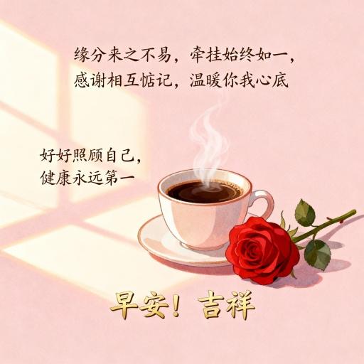 有哪些早安心语正能量的图片句子呢真情没有时间差，互动说明在牵挂；祝福不分早中晚，