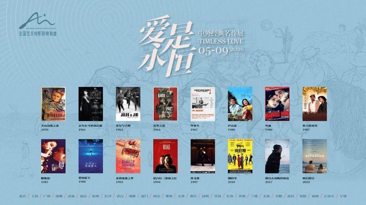 艺联新展来啦，“爱是永恒·中外电影名作展”将于5月下旬落地北京、上海、广州、深圳