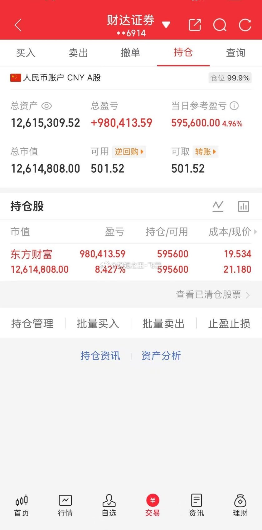 每日实盘实时更新，开盘思路、盘中操作、收盘总结，全程公开透明。今日操作：131天