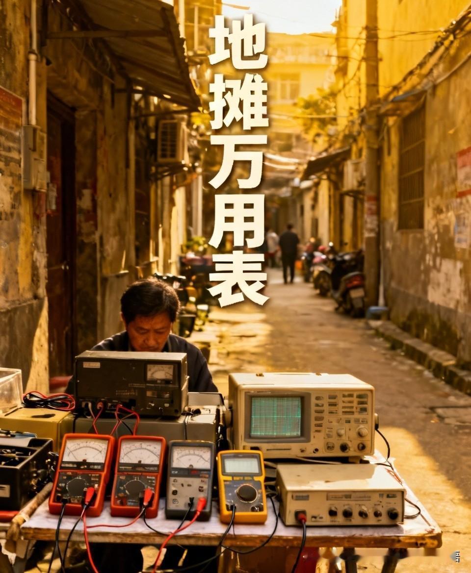 如今的地摊上，过去的万用表，无论是指针式的还是数字式的，均是常有的旧货啊！[捂脸