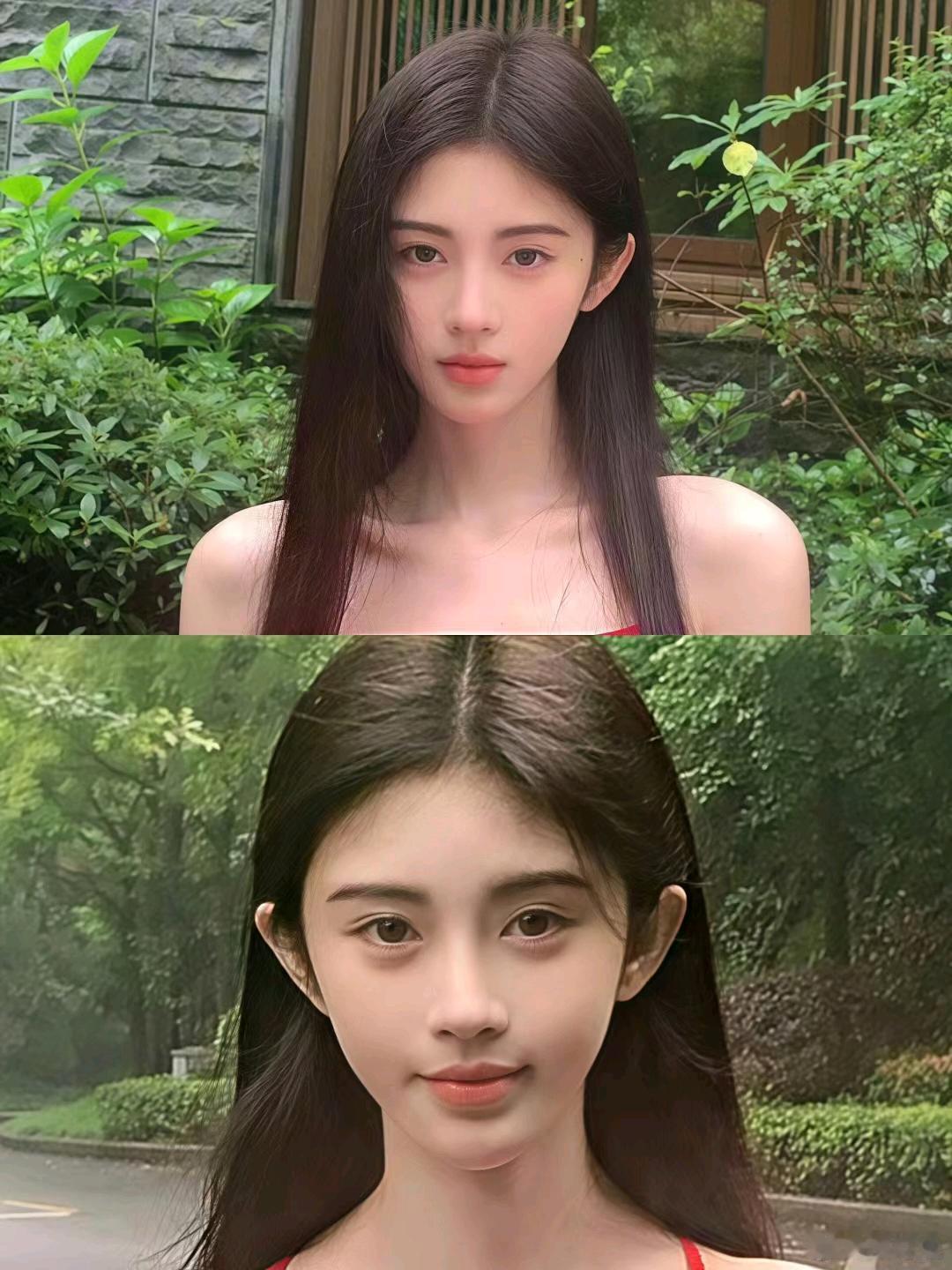 鞠婧祎这两张照片，来找不同[哈欠]大家觉得近两年她变化大吗？ ​​​