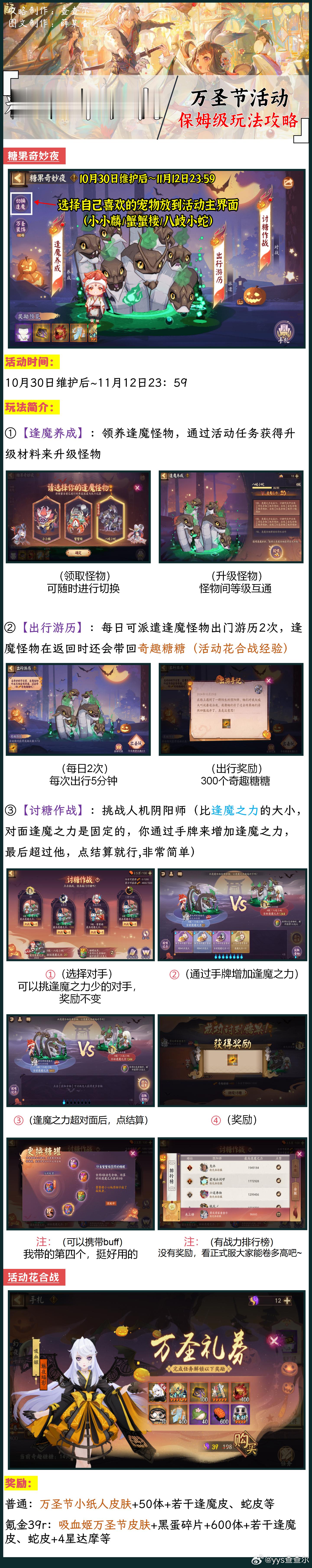 #阴阳师手游[超话]##超话创作官##阴阳师同人# 【糖果奇妙夜】万圣节活动玩法
