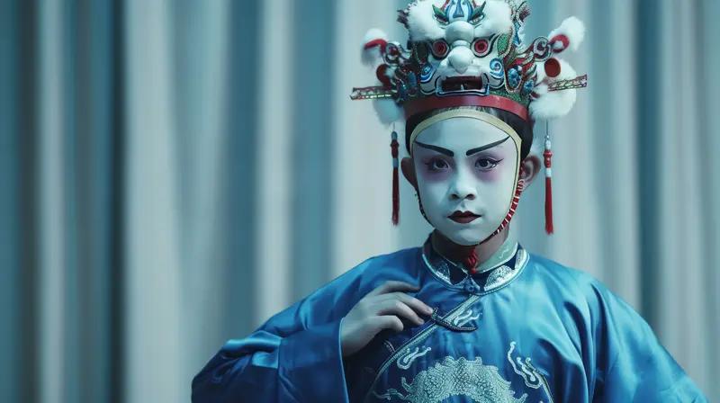 《少年才俊扮花魁》
戏曲少年兰花指，
扮相饰演玉脂女。
地方剧种得传承，
发扬光