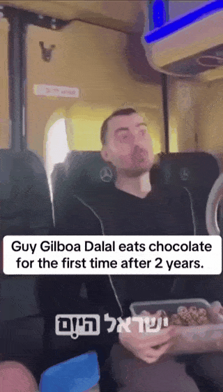 获释的以色列人质盖伊·吉尔博亚·达拉尔 (Guy Gilboa-Dalal) 在