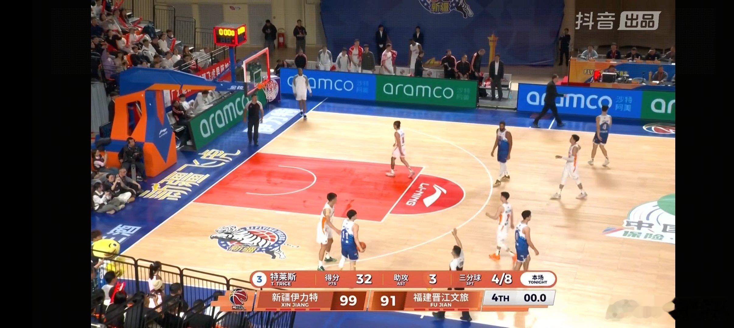 99-91  新疆伊力特在主场战胜福建男篮，新疆旧将特莱斯空砍32分。新疆新外援