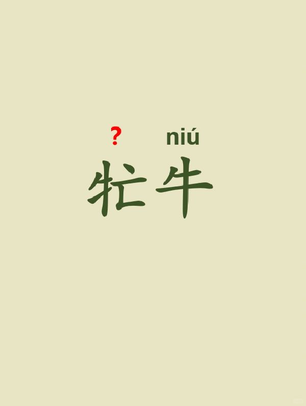 今天来学习——牤牛