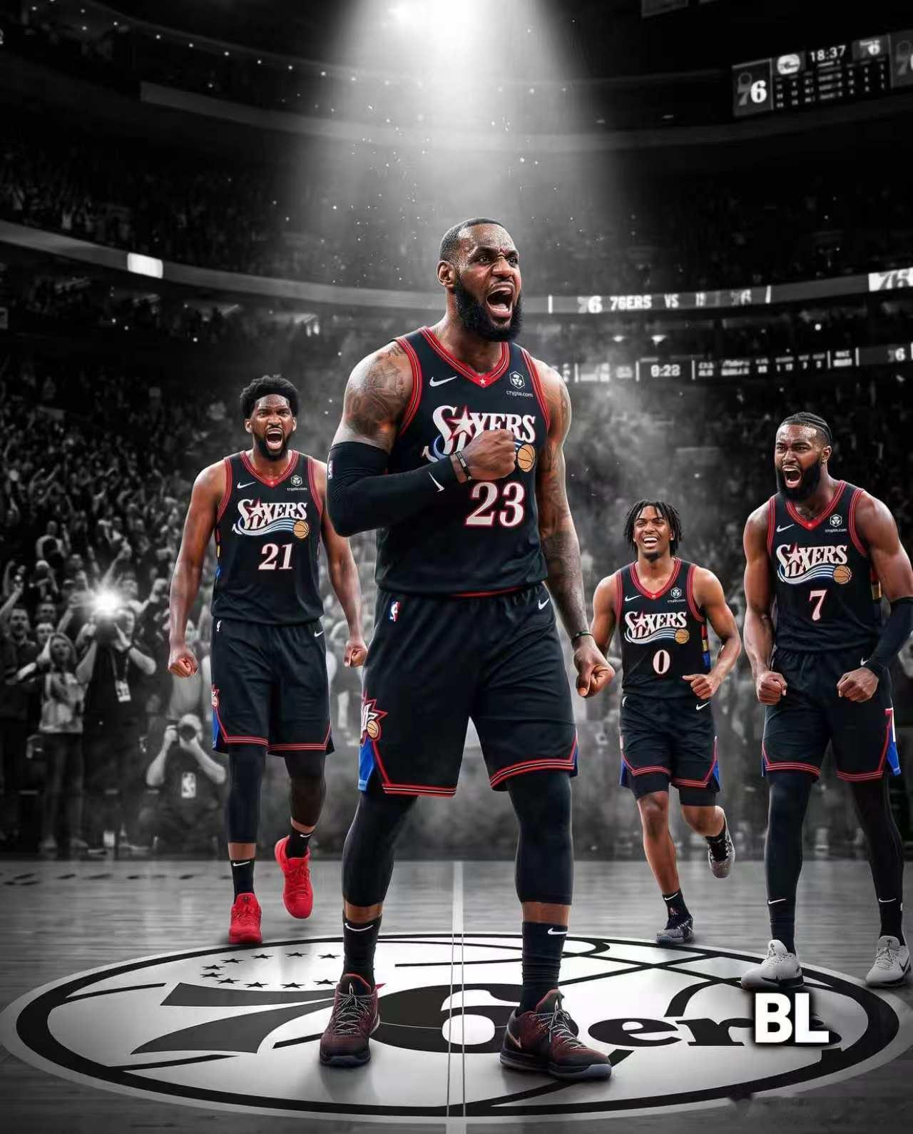 NBA 76人队球员对詹姆斯加盟的反应：马克西：“简直不敢相信这一切是真实的。勒