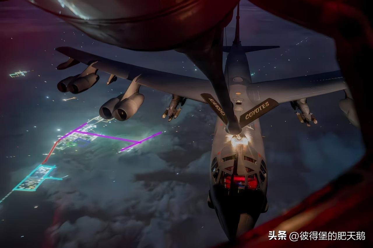 3月30日美国中央司令部发布了一张照片，显示美国空军一架B-52战略轰炸机在3月