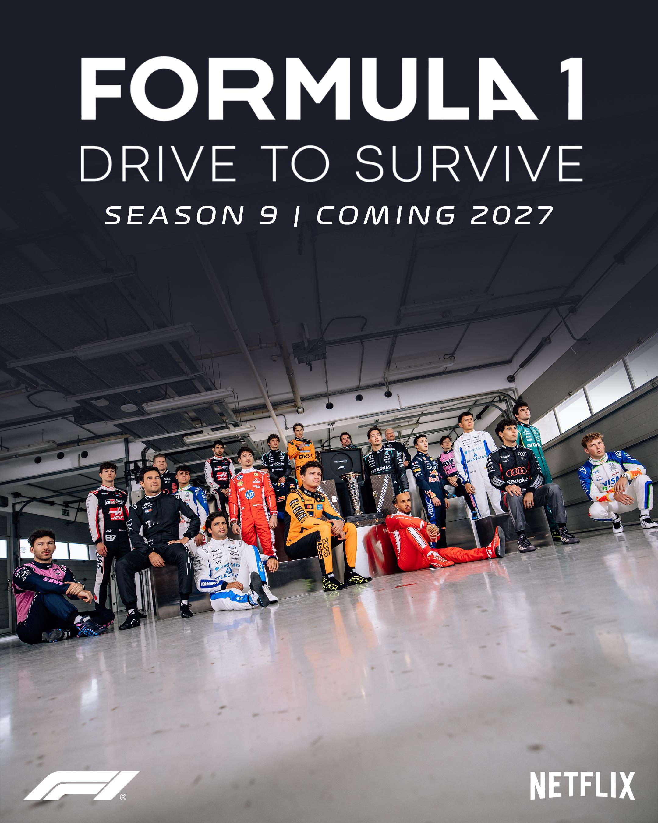 极速求生第九季要来了Netflix《Formula 1：极速求生》第九季确认将于
