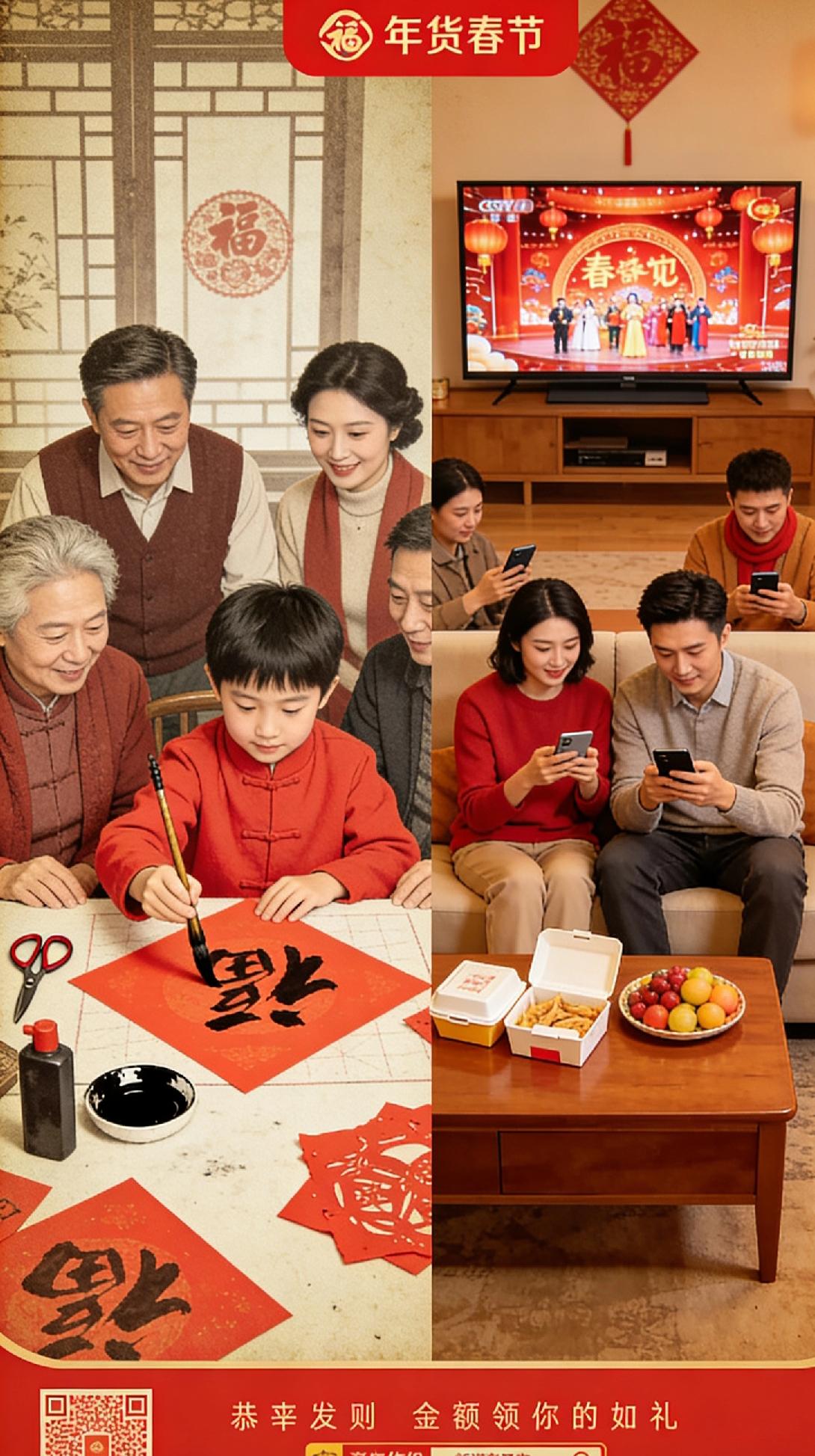 为什么我们总觉得年味越来越淡了？
 
昨晚刷到老家发小的朋友圈：“买了最贵的烟花