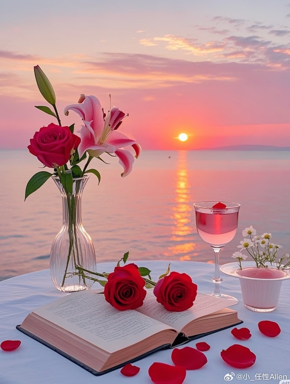 森林驿站 海边的黄昏，总是藏着温柔的秘密。夕阳染红了天际，像打翻了调色盘，橘粉交