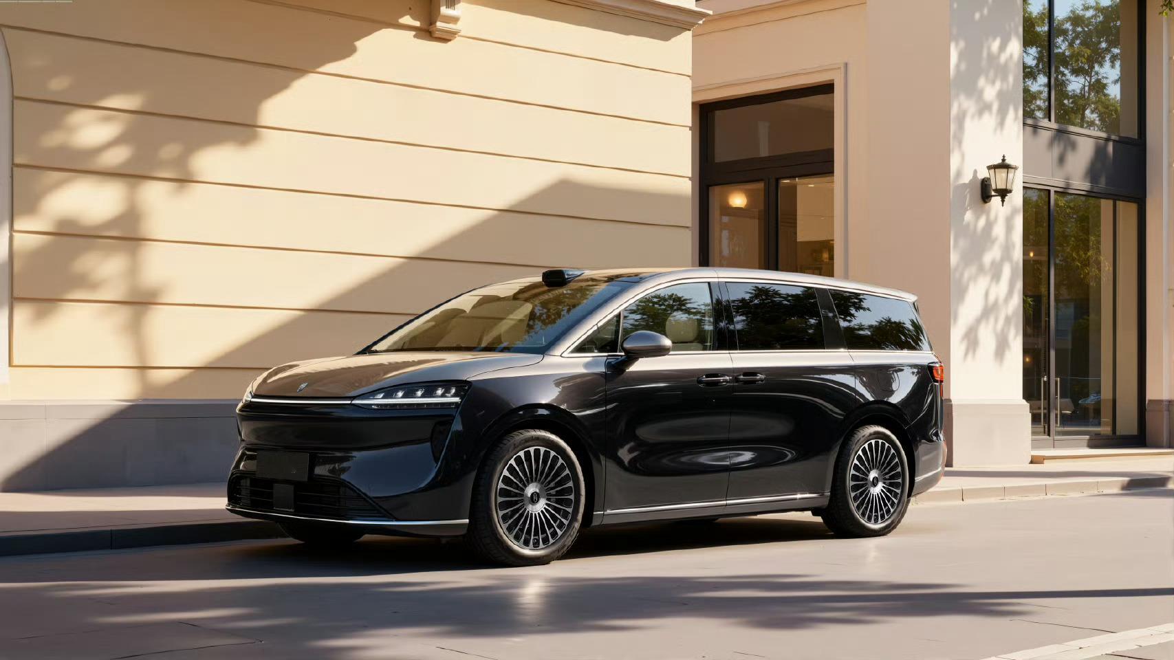 V9做成这样有种看完就想无脑冲的冲动双拼色尽显豪华气场鸿蒙智行首款MPV智界V9