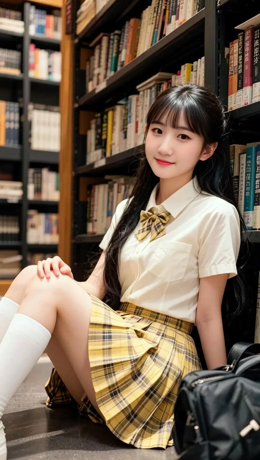 AI少女学院风写真 ai创作