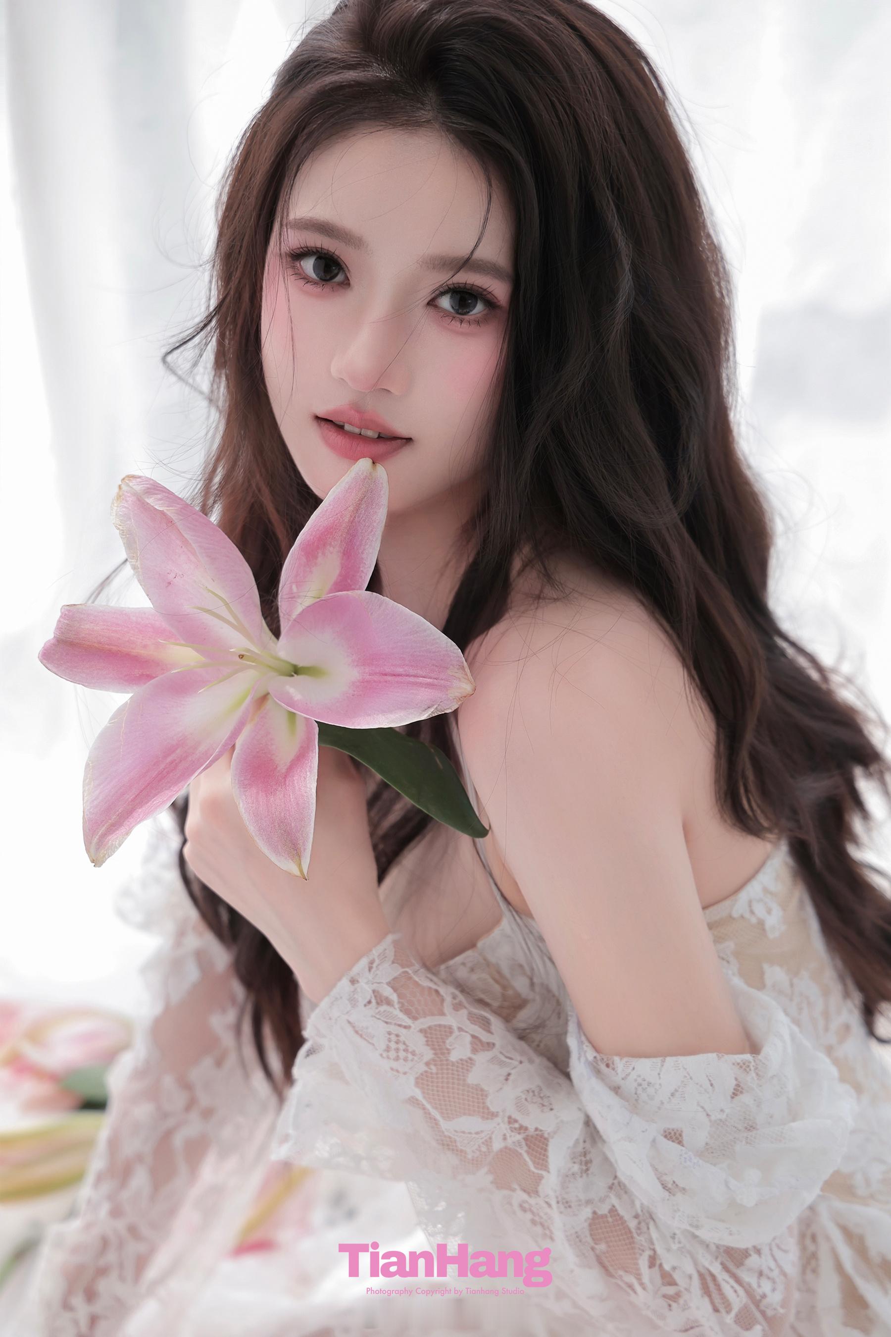 🌸借一束百合 诉说细碎温柔天航工作室韩系少女心少女写真花漾私房