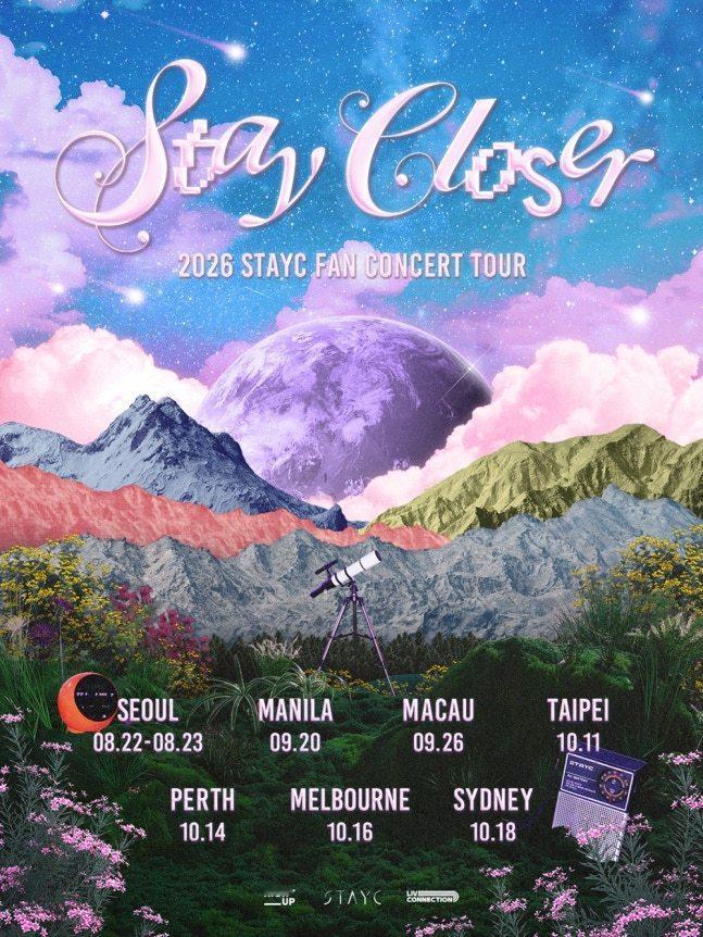 STAYC 6月回归，8月举行《STAY CLOSER》巡演High Up方面表