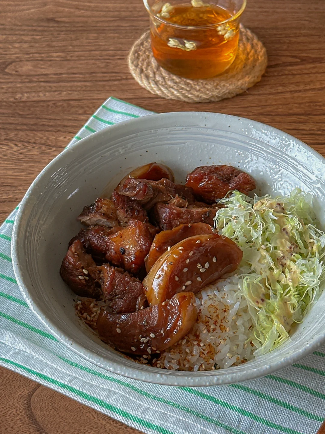 苹果猪排饭 为什么这么好吃😋