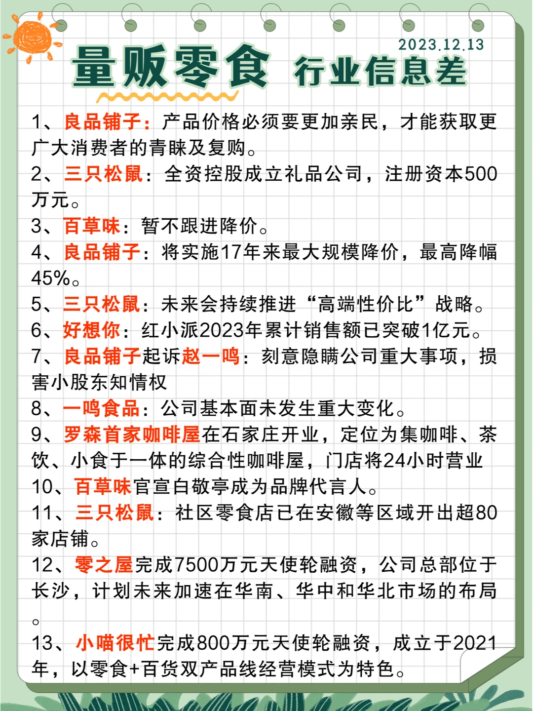 行业信息差·量贩零食