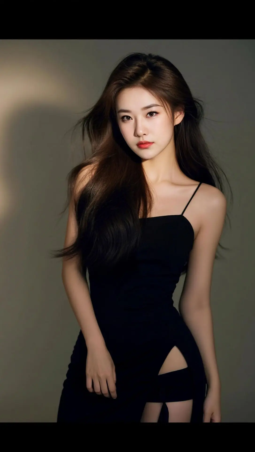 AI黑裙光影写真 随变ai随便玩