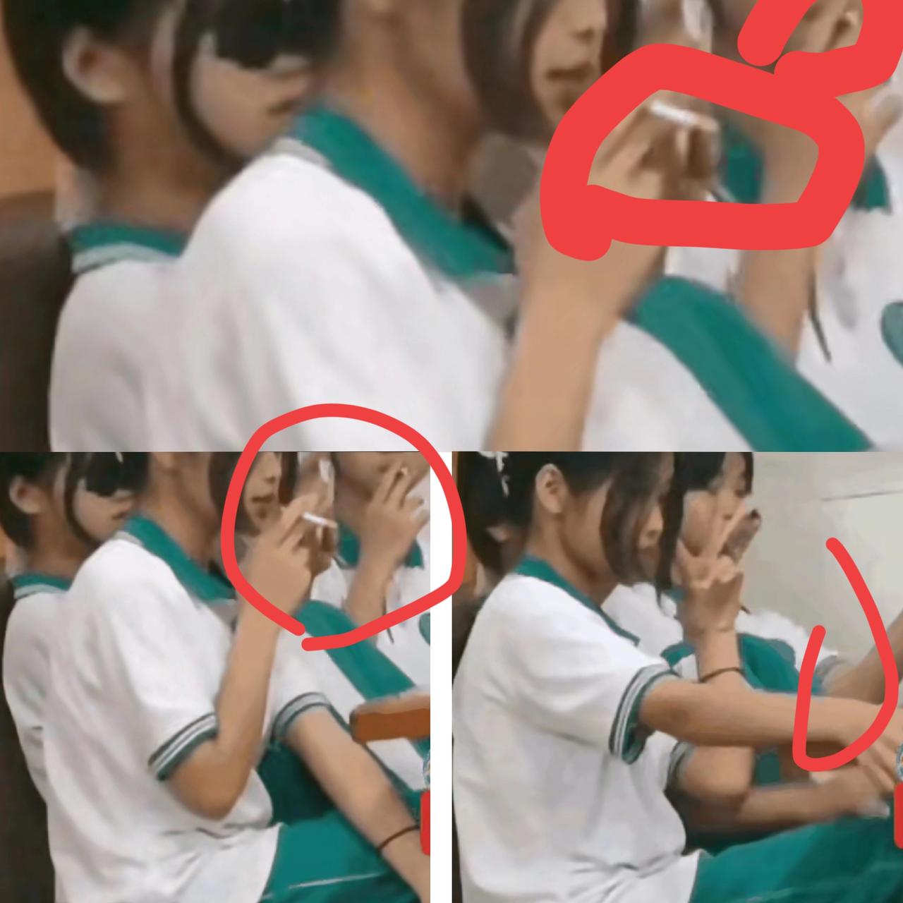 小女孩也这样？
​这才多大的孩子？最多是初中，都成什么样子了？哪个学校的？赶紧管