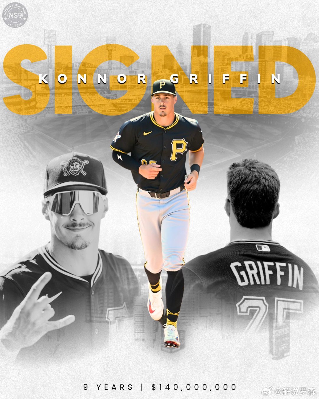 匹兹堡海盗平时穷得叮当响，这次一反常态，直接给19岁新秀送上了9年1.4亿超级合