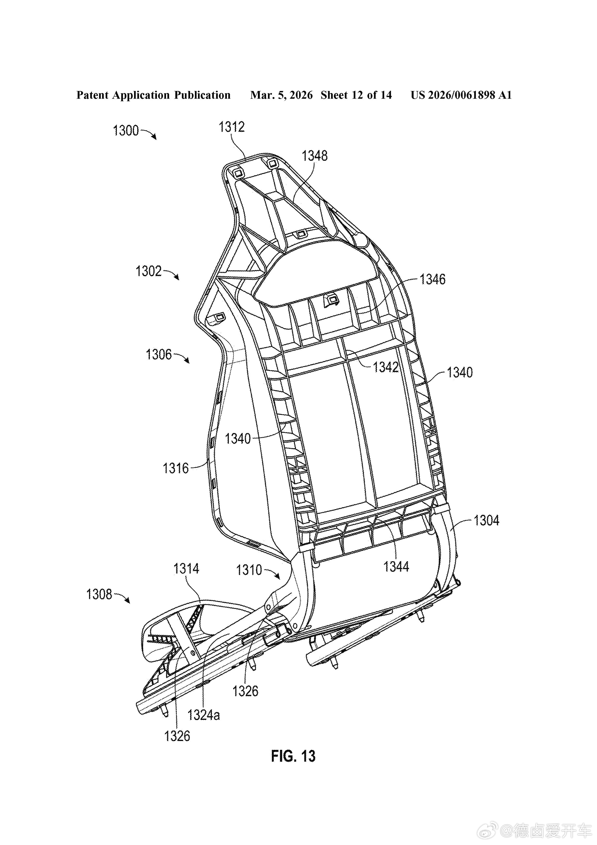 3月5日公开的一项新专利显示，特斯拉正在为下一代车型开发一种【一体式复合材料座椅