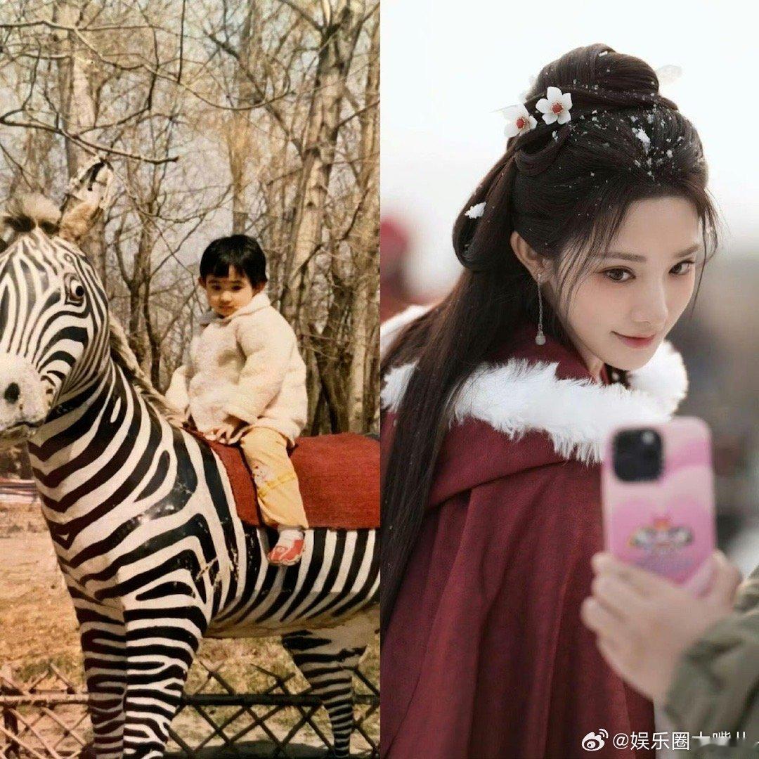 彭小苒 等比例长大 看到彭小苒童年照直接惊呆了！这分明就是等比例放大版，小时候可