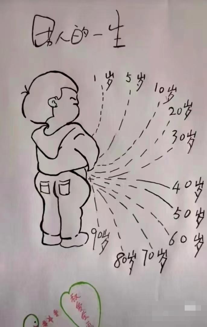 小学的时候可以尿到厕所房顶上，现在老婆天天让坐着尿！