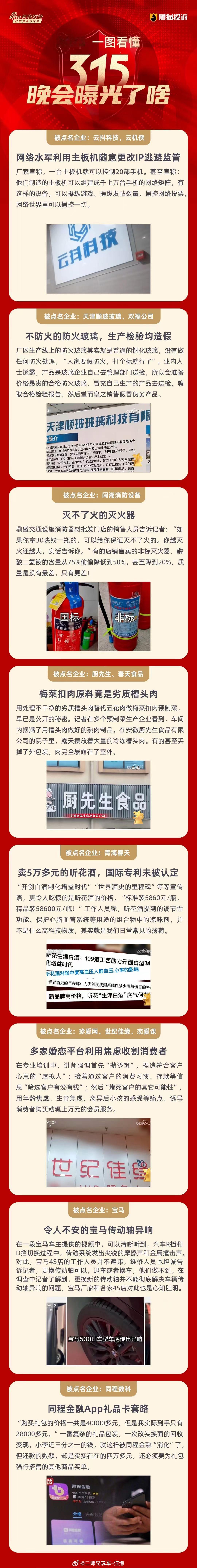 一图看懂315晚会曝光了啥！ ​​​