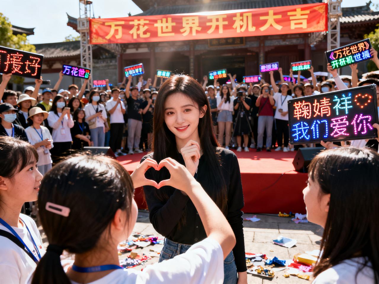 这次“鞠婧祎被工作人员搂走了”之所以会冲上热搜，主要是因为她在横店参加新剧《万花