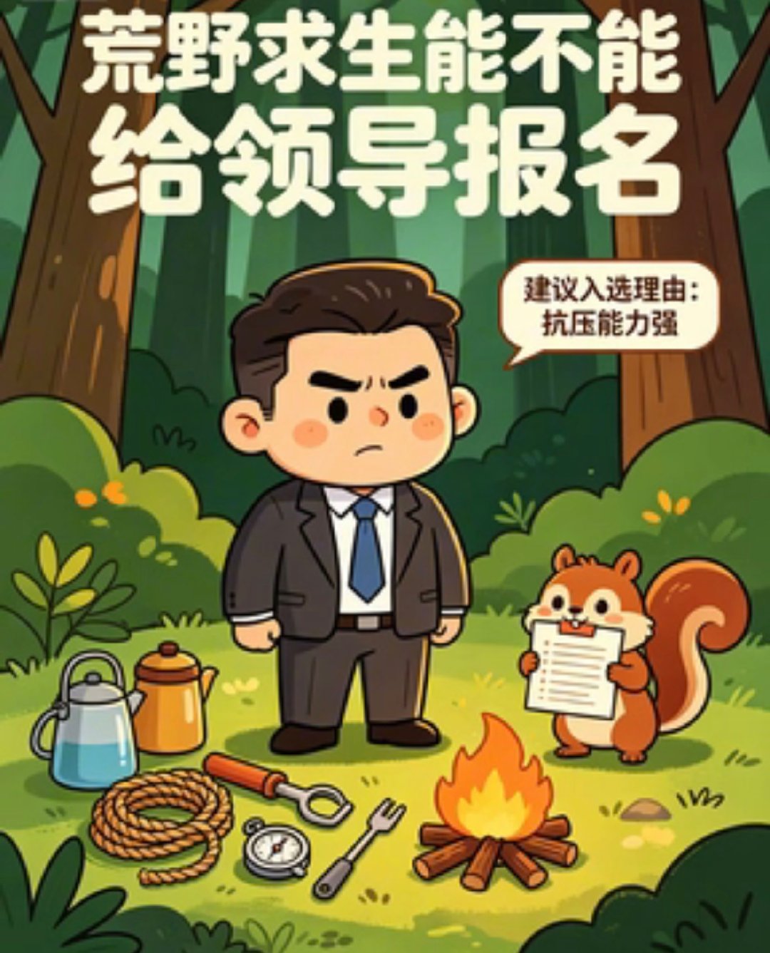 荒野求生能不能给领导报名刷完荒野求生突发奇想，好想给领导报个名！平日里统筹大小事