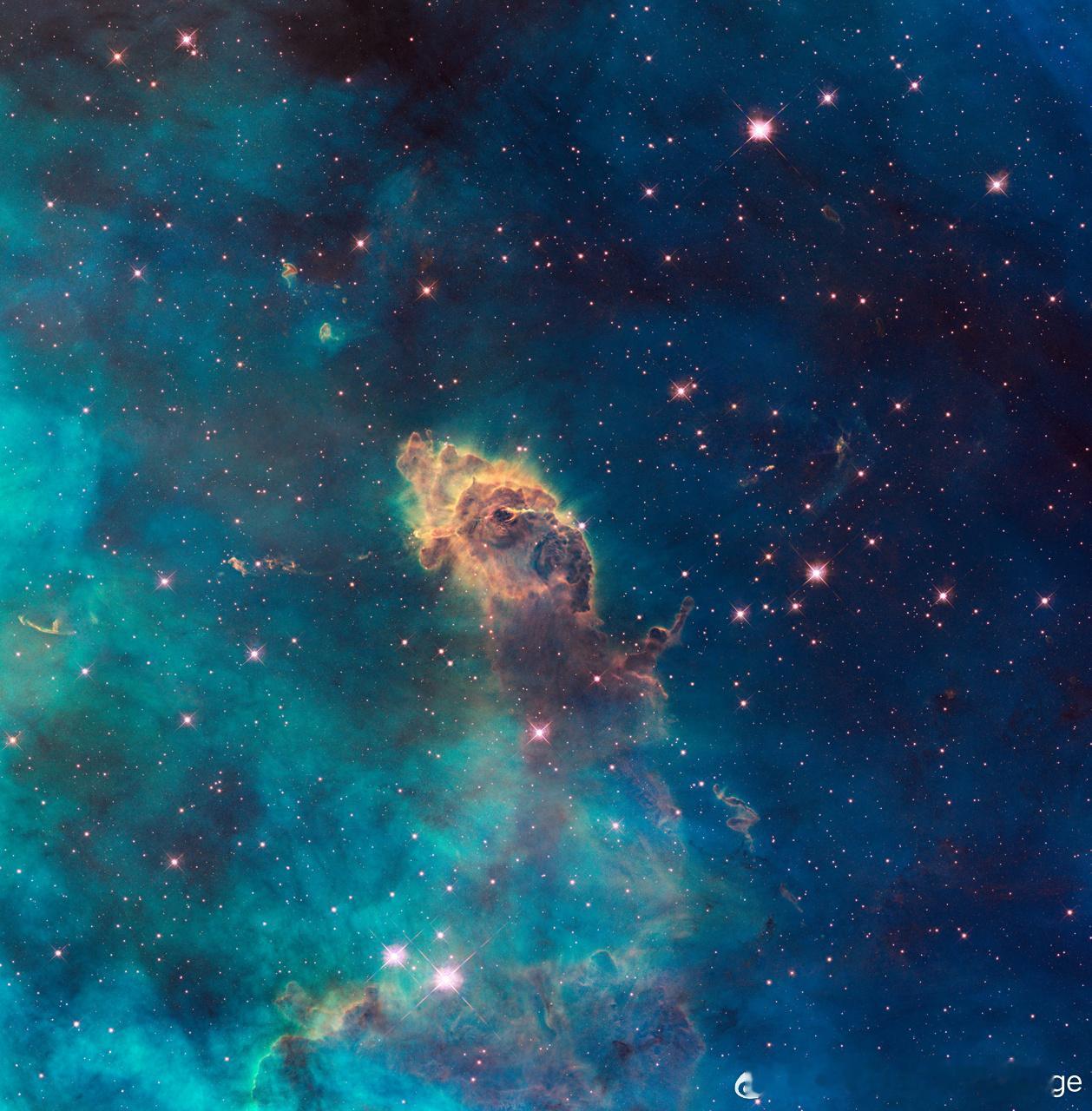 船底座星云(Carina Nebula)，由哈勃太空望远镜拍摄。 ​​​