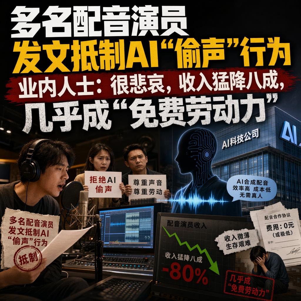 突发！你刷短视频时听到的那个熟悉配音，很可能是被“偷”来的声音！
上海配音师沈安