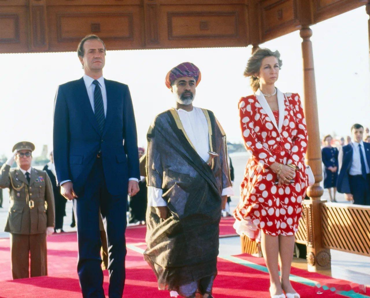 西班牙王室 🇪🇸阿曼王室 🇴🇲1985年胡安·卡洛斯国王和索菲娅王后国事