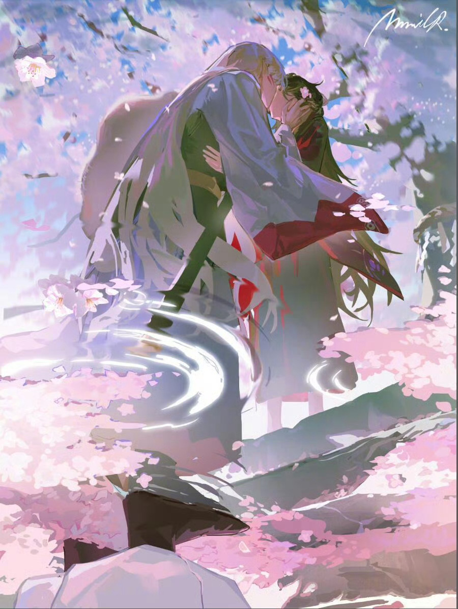 杀铃 画师Mmmilk_绘制的杀生丸铃🎊每一帧每一幕都格外的动人.杀生丸铃
