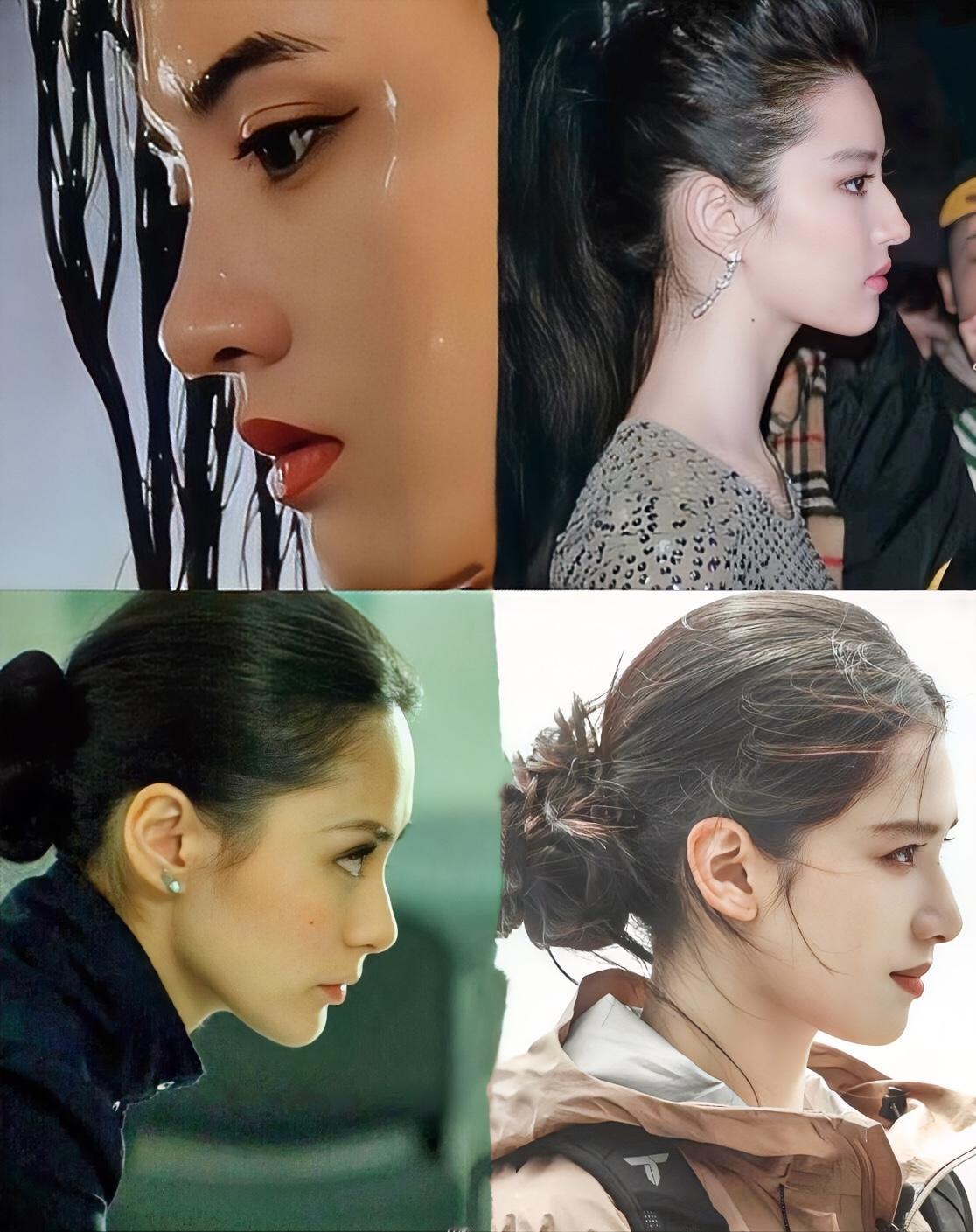 刘亦菲真的像只白天鹅一样，高贵优雅，她的侧脸铺面而来的一种贵气感，就那种矜贵