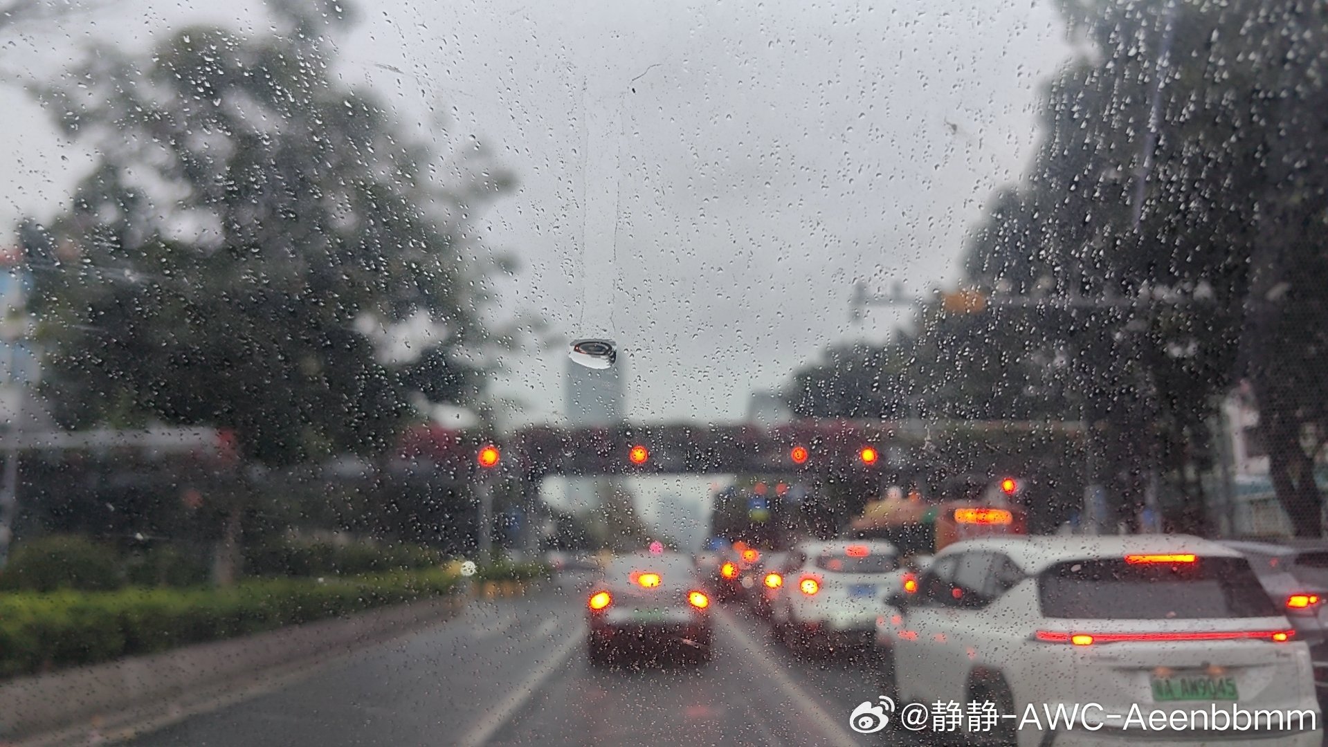 下雨了，出门记得带伞。 