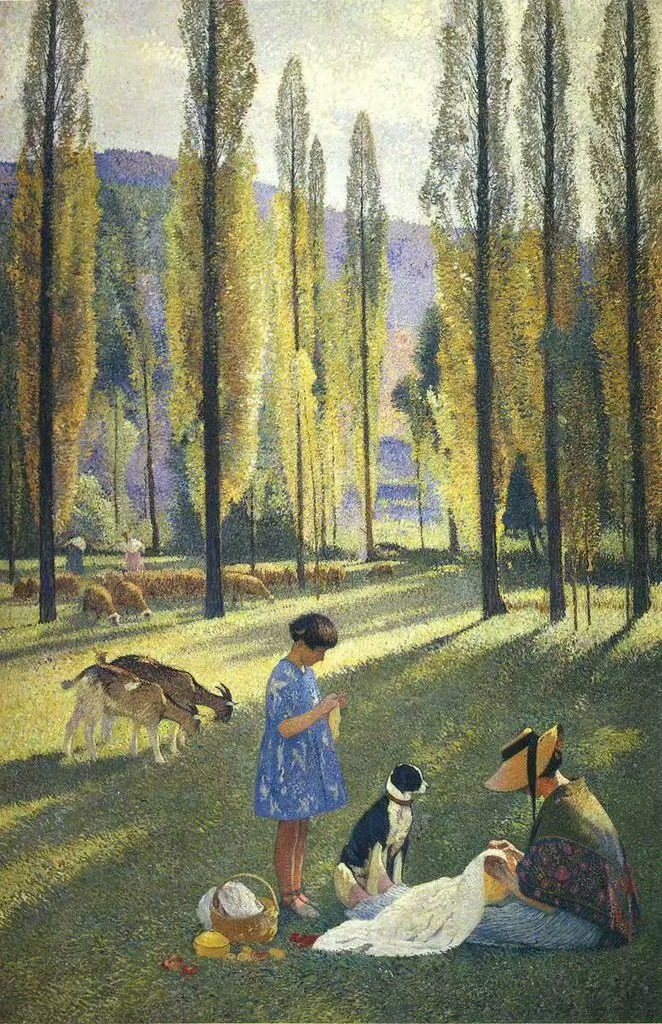 法国新印象派画家亨利·马丁 Henri‑Martin（1860‑1943）的作品