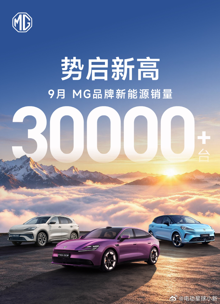 各家开始陆续发布 9 月销量成绩，整理一波（持续更新）小米汽车 40000+ 台