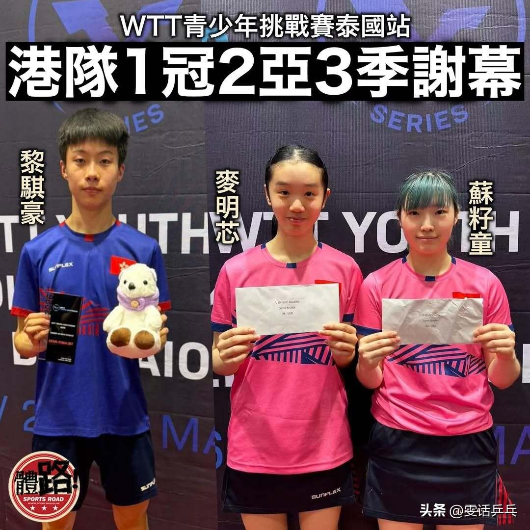【港台体育】WTT青少年常规挑战赛暨球星挑战赛曼谷站 港队1冠2亚3季谢幕

2