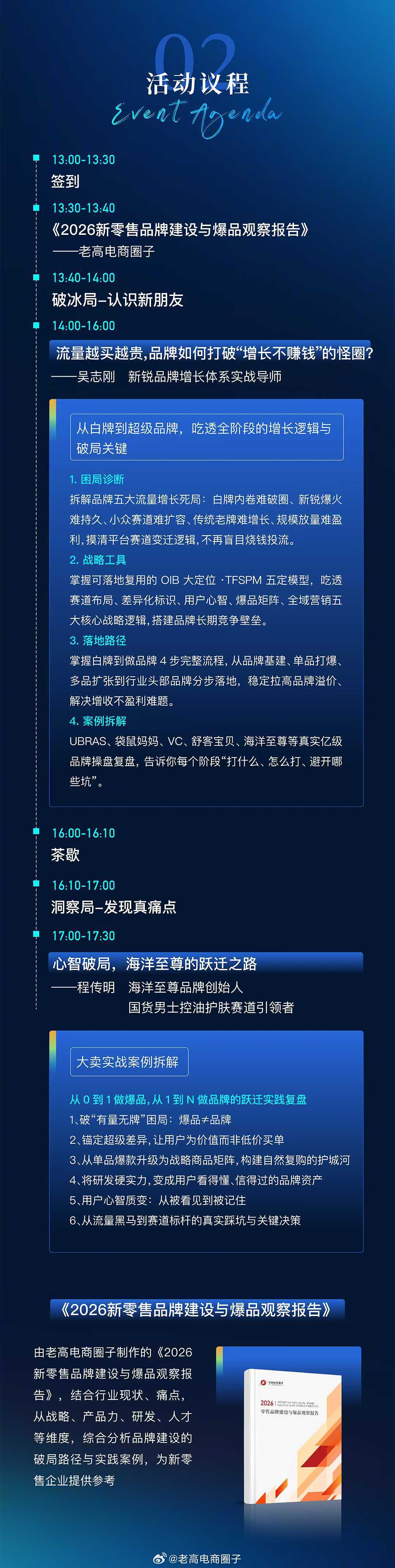 老高电商圈子  8月25日广州主题沙龙活动，两位实战嘉宾将分享爆品矩阵打造、白牌