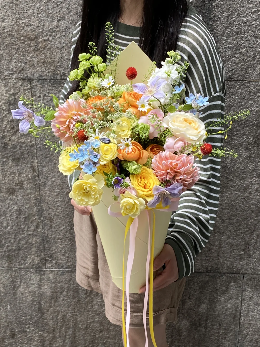 今天送出的两个冰淇淋花桶｜北京花店