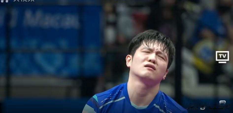 樊振东和王楚钦不愧是棋逢对手啊，两个人酣战六局，互相都把对方给打的变形了。

最